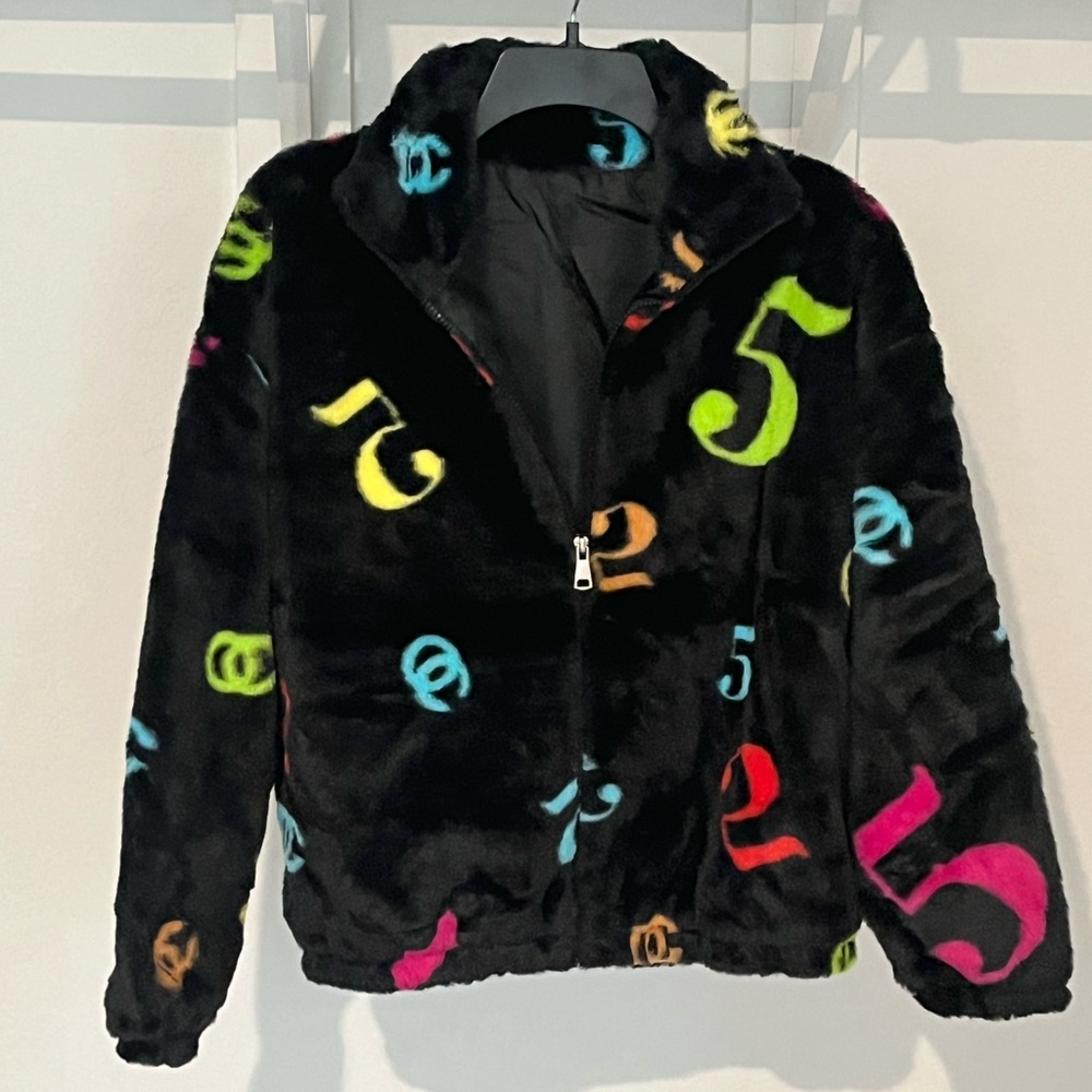 Faux Fur Bomber-Style Jacket
